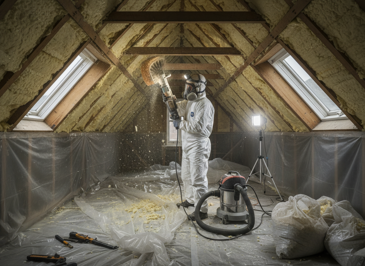 Attic Spray Foam Removal in Bath, Somerset